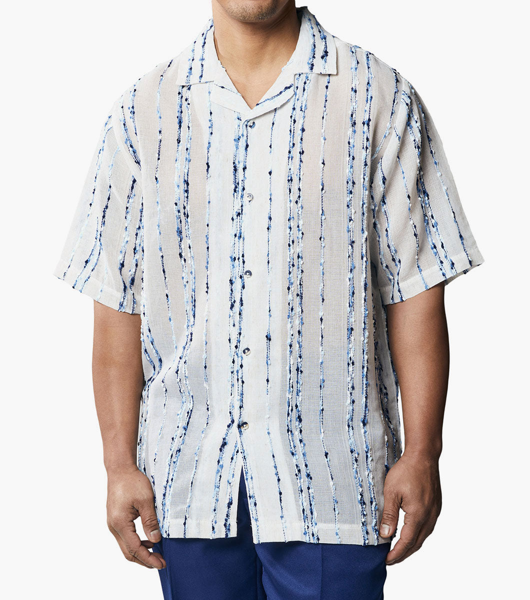 Stacy Adams Eduardo Button Down Shirt Men’s Casual Wear - Blue