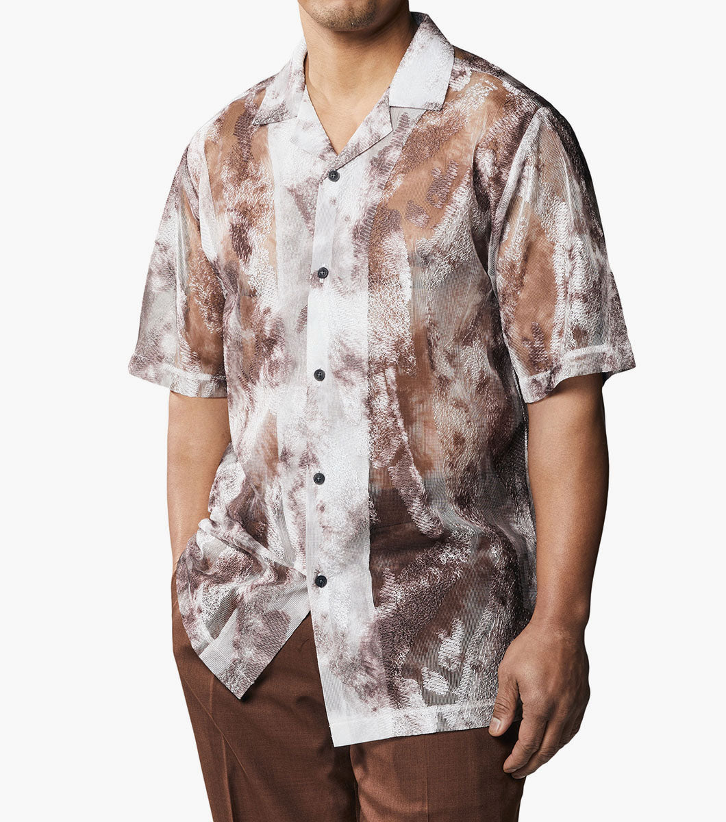 Stacy Adams Odin Button Down Shirt Men’s Casual Wear - Brown