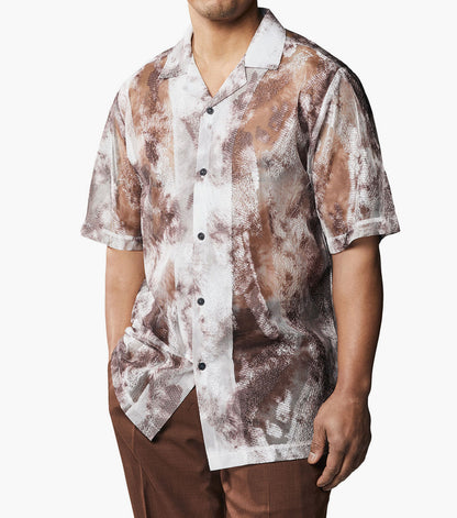 Stacy Adams Odin Button Down Shirt Men’s Casual Wear - Brown