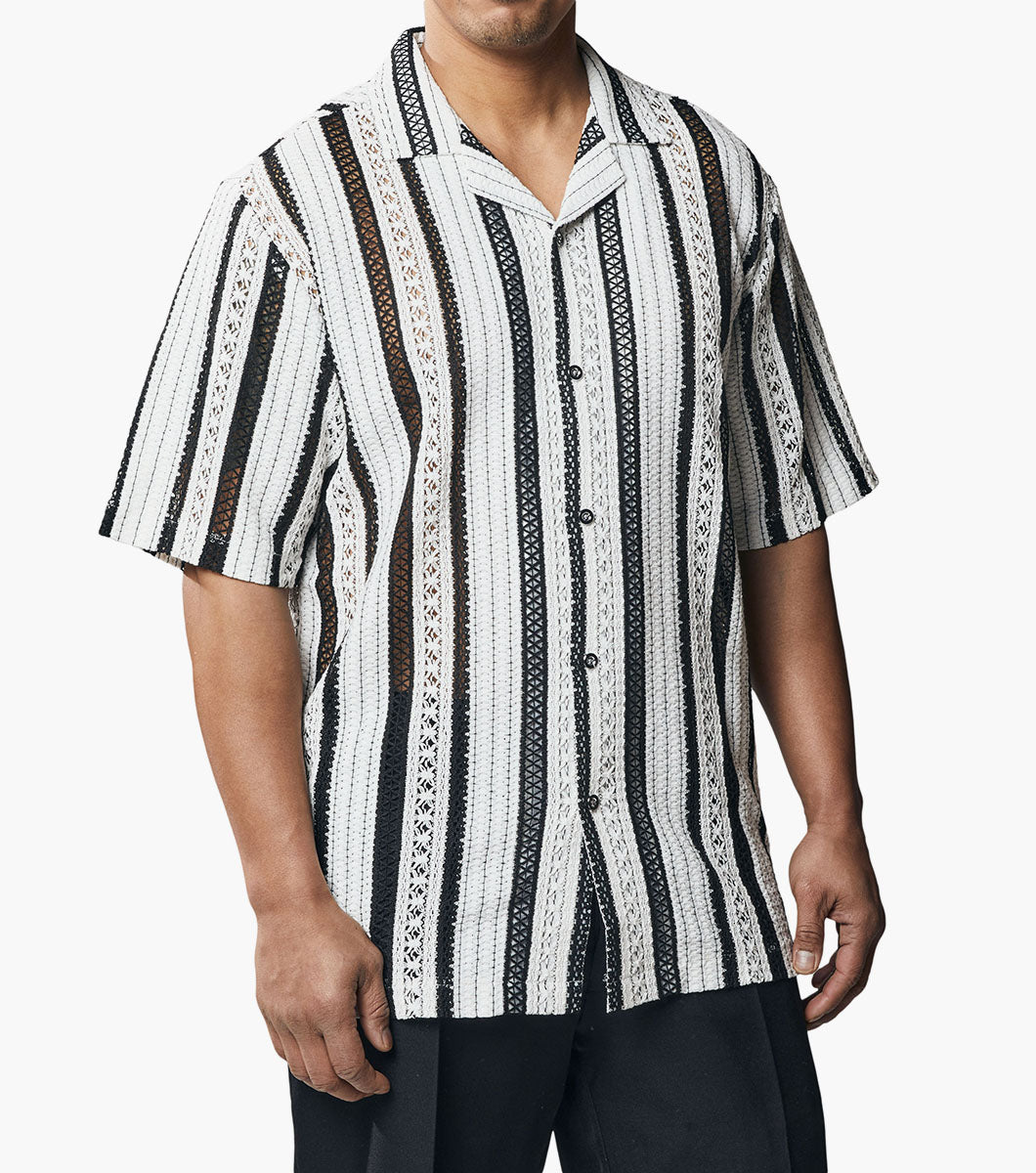 Stacy Adams Luciano Button Down Shirt Men’s Casual Wear - Black