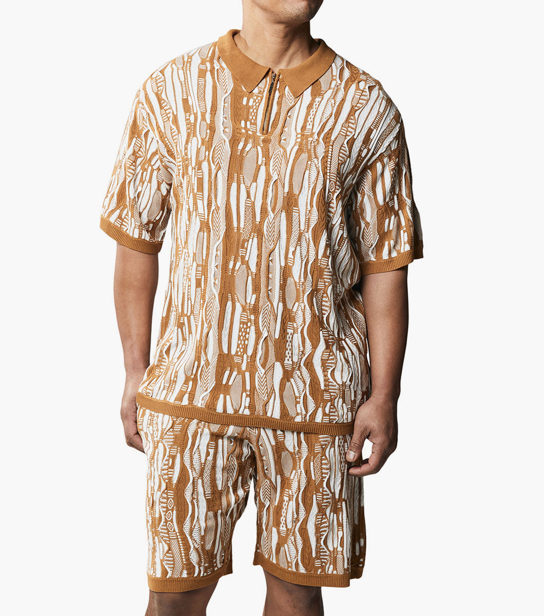 Stacy Adams Callan Short Set Men’s Casual Wear - Tan