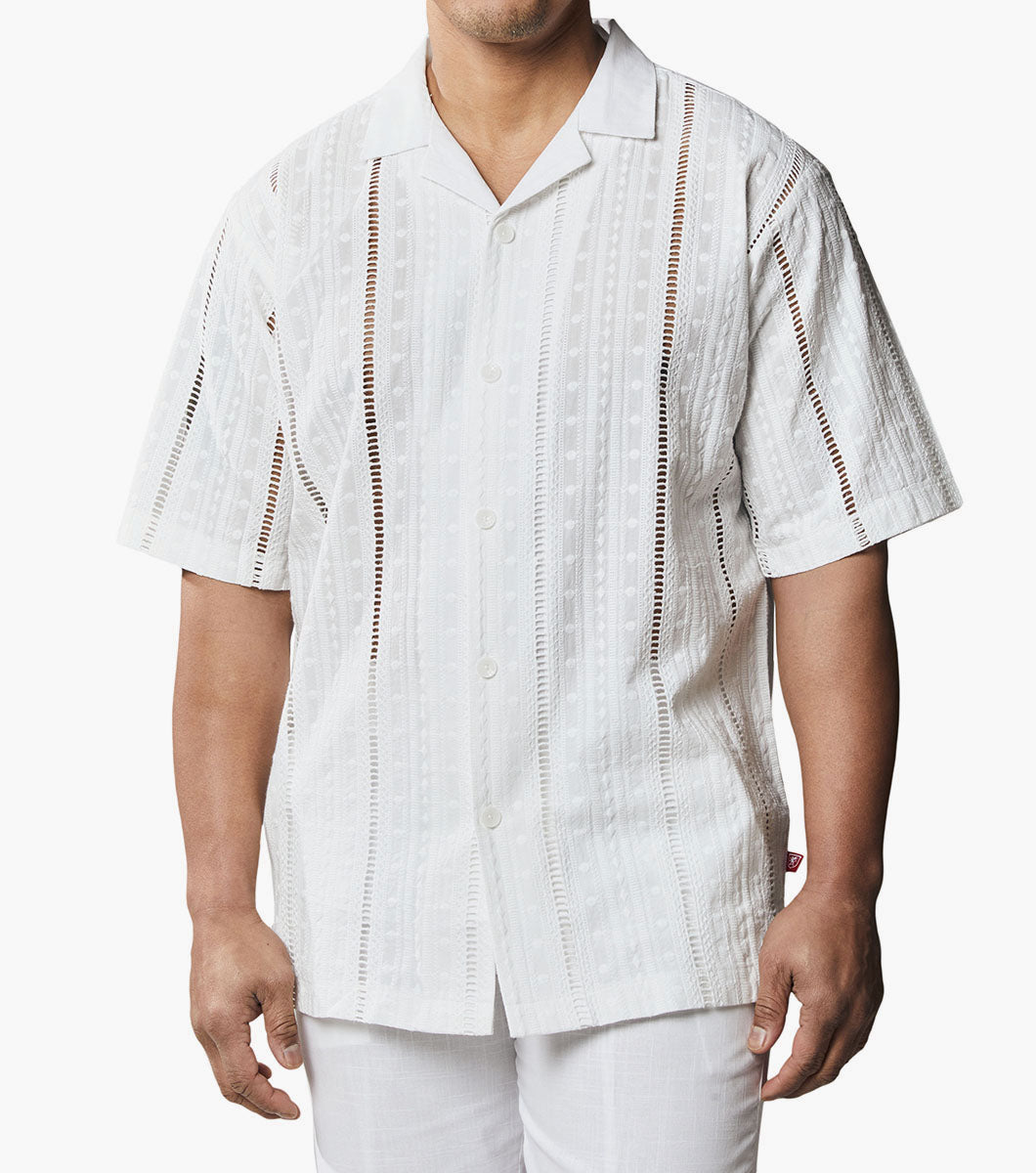 Stacy Adams Atticus Pant Set Men’s Casual Wear - White