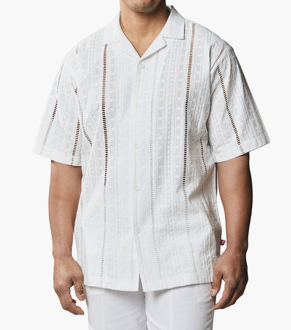 Stacy Adams Atticus Pant Set Men’s Casual Wear - White