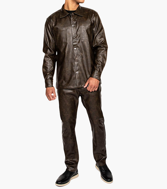 Stacy Adams Joehl Pant Set Men’s Casual Wear - Dark Brown