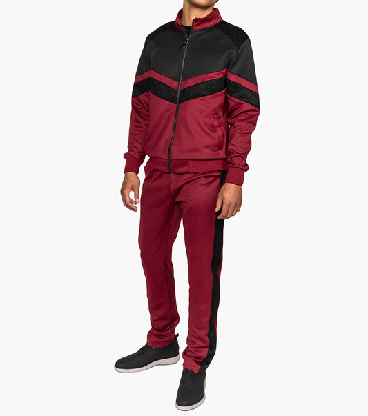 Stacy Adams Micah Jogger Set Men’s Casual Wear - Burgundy