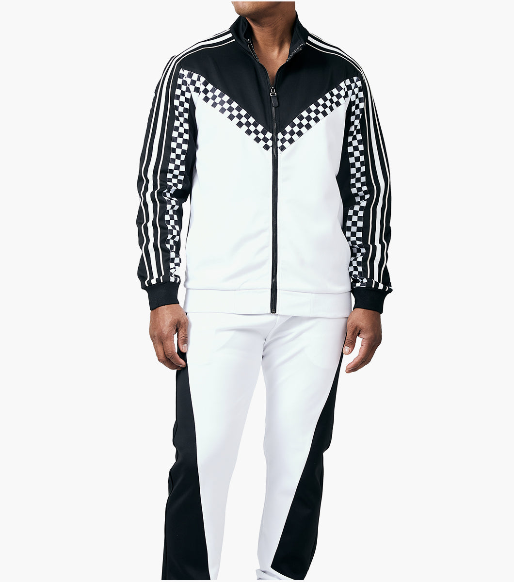 Stacy Adams Thiago Jogger Set Men’s Casual Wear - Black w/White