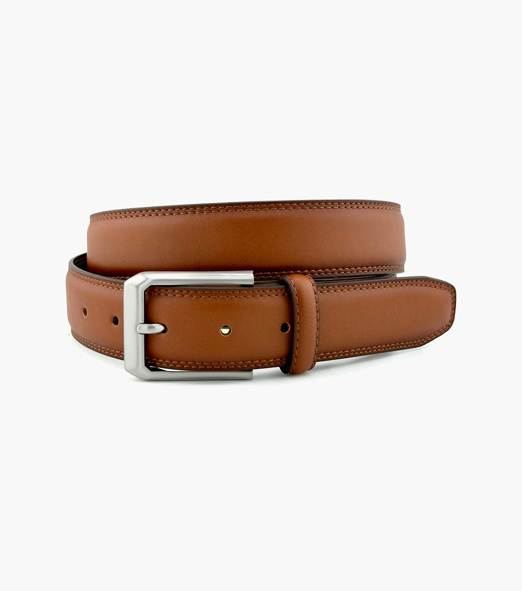 Stacy Adams Zane Feather Edge Belt Men’s Belts - Cognac