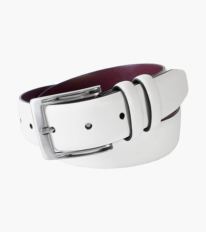 Stacy Adams Russell Double Strap Belt Men’s Belts - White