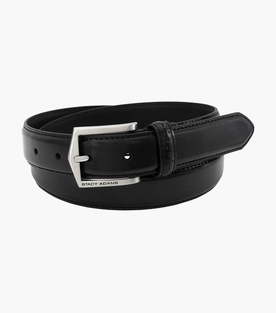 Stacy Adams Pinseal XL Perf Strap Belt Men’s Belts - Black