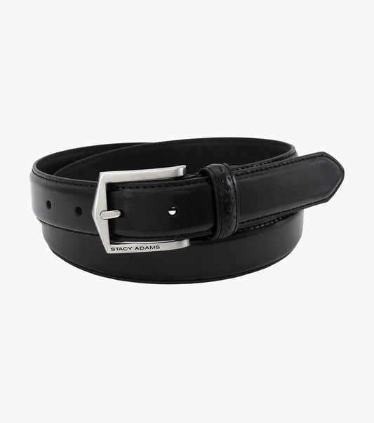Stacy Adams Pinseal XL Perf Strap Belt Men’s Belts - Black