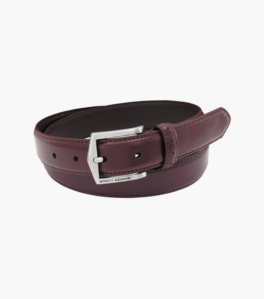 Stacy Adams Pinseal XL Perf Strap Belt Men’s Belts - Cordovan