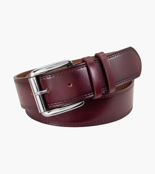 Stacy Adams Dylan Genuine Leather Belt Men’s Belts - Burgundy
