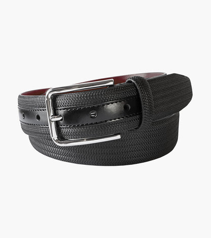 Stacy Adams Mobley Patterned Belt Men’s Belts - Black