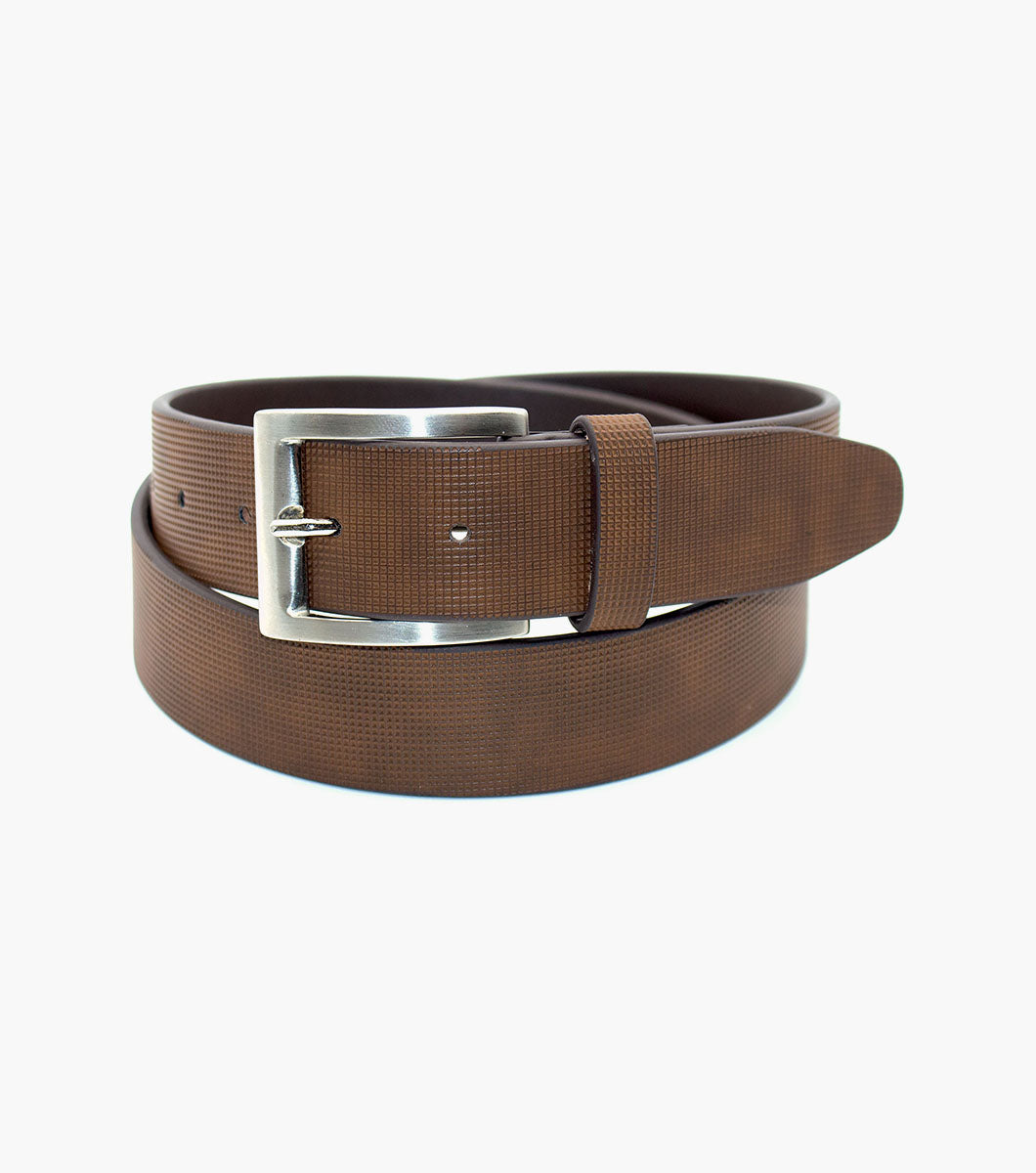Stacy Adams Evander Micro-Block Perf Belt Men’s Belts - Brown