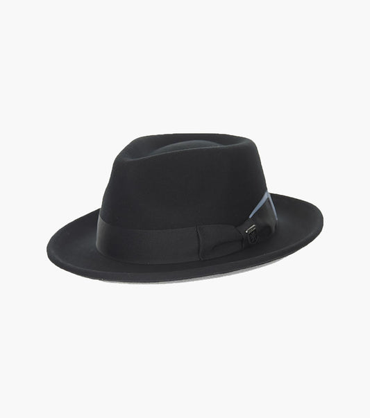 Stacy Adams Mickey Fedora Wool Felt Pinch Front Hat Men’s Hats - Gray