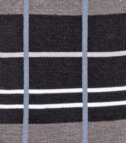 Stacy Adams Alternating Stripes Men's Crew Dress Socks Men’s Socks - Black