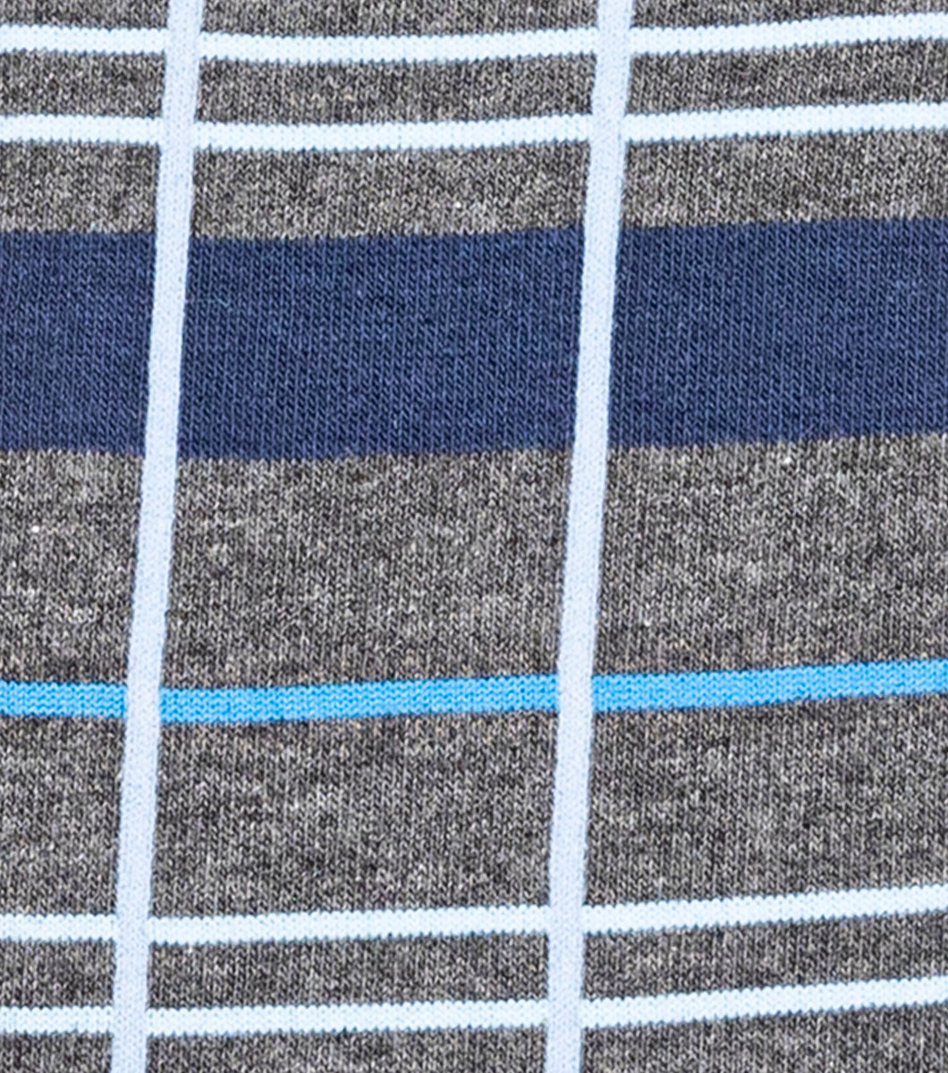 Stacy Adams Alternating Stripes Men's Crew Dress Socks Men’s Socks - Blue Multi