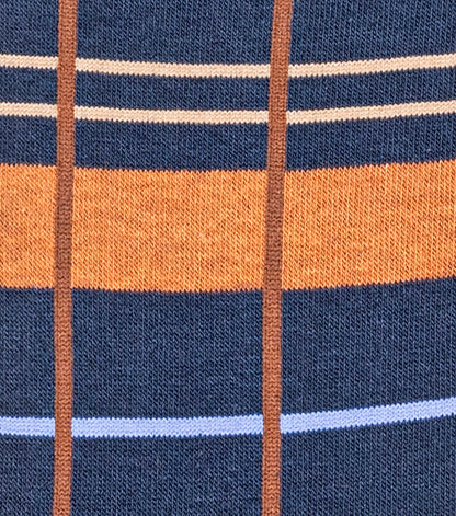 Stacy Adams Alternating Stripes Men's Crew Dress Socks Men’s Socks - Navy
