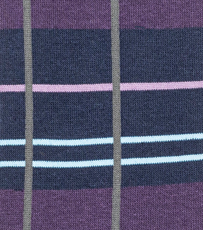 Stacy Adams Alternating Stripes Men's Crew Dress Socks Men’s Socks - Purple
