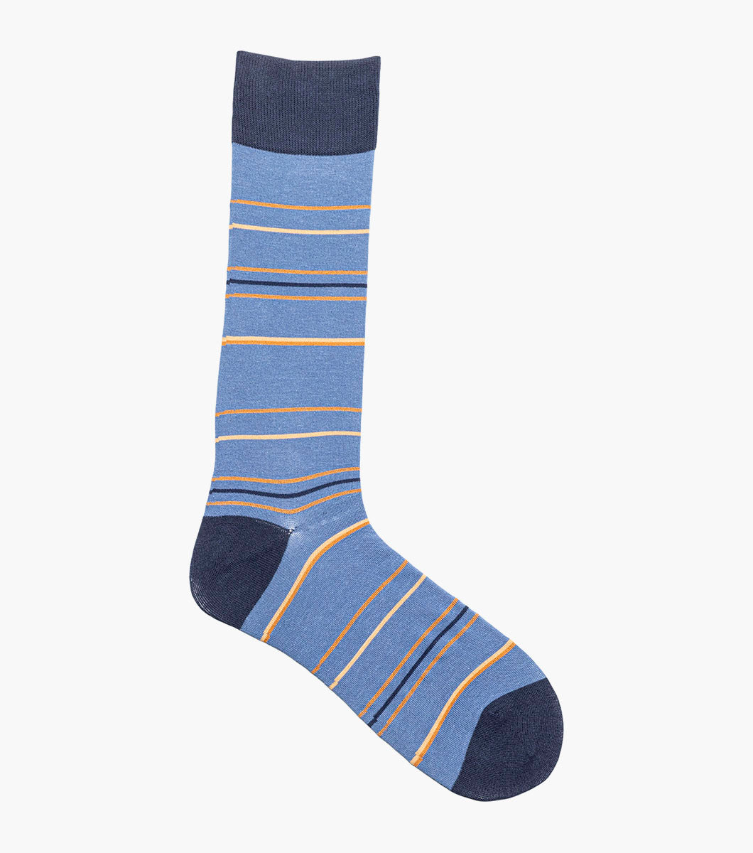 Stacy Adams Narrow Stripes Men's Crew Dress Socks Men’s Socks - Blue