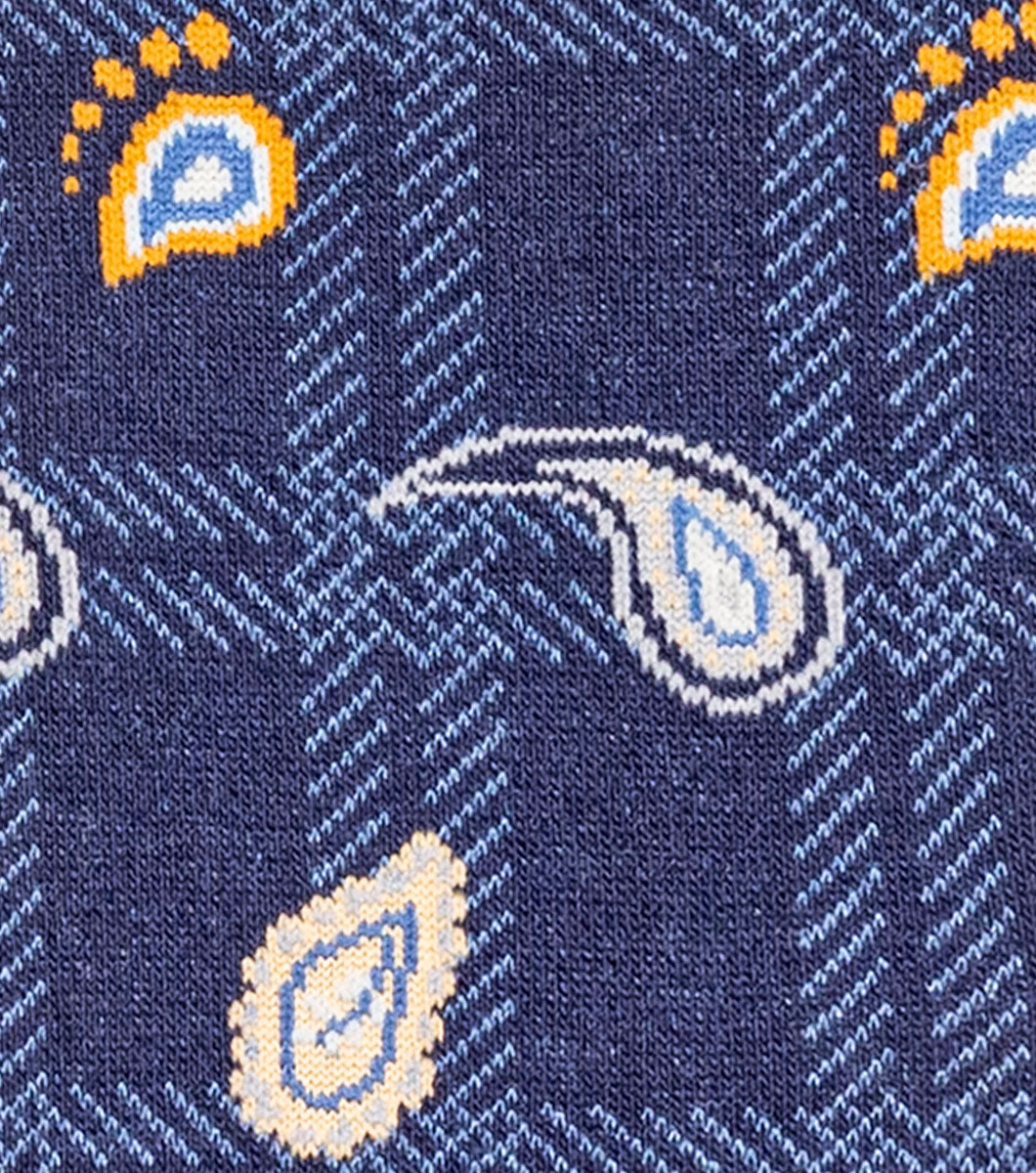 Stacy Adams Plaid Teardrop Men's Crew Dress Socks Men’s Socks - Navy