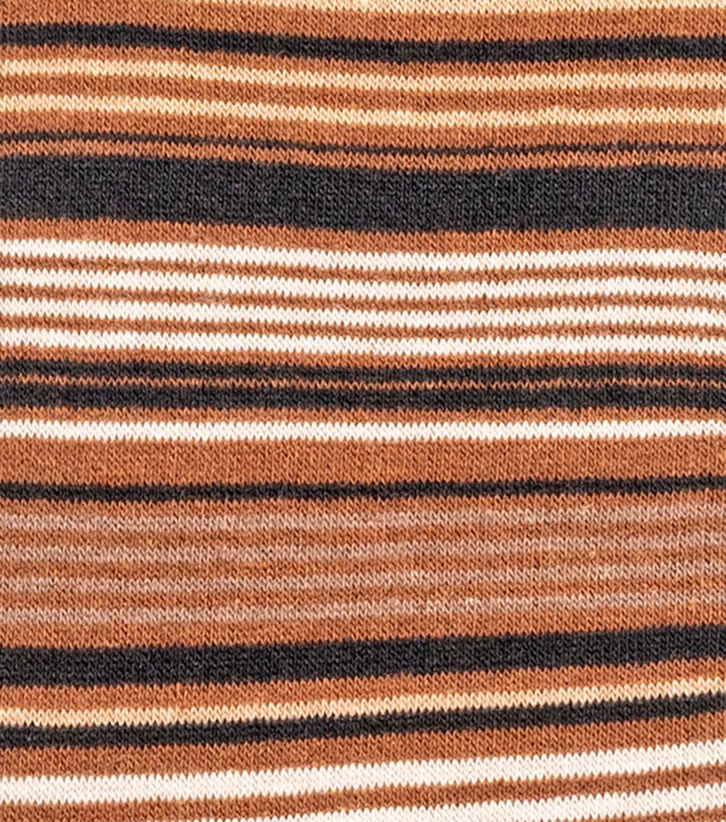 Stacy Adams Multi-Stripe Men's Crew Dress Socks Men’s Socks - Brown