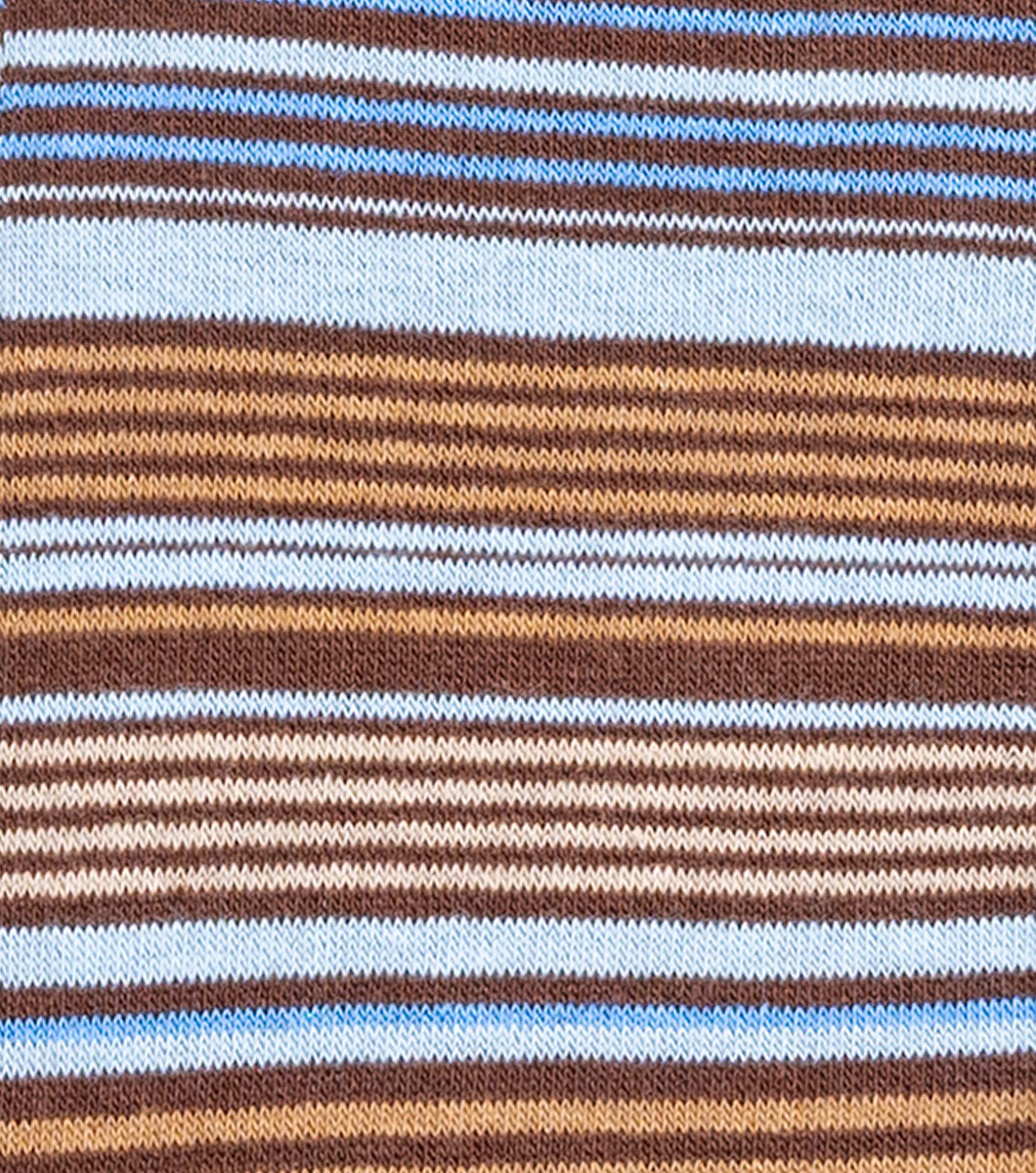 Stacy Adams Multi-Stripe Men's Crew Dress Socks Men’s Socks - Brown Multi