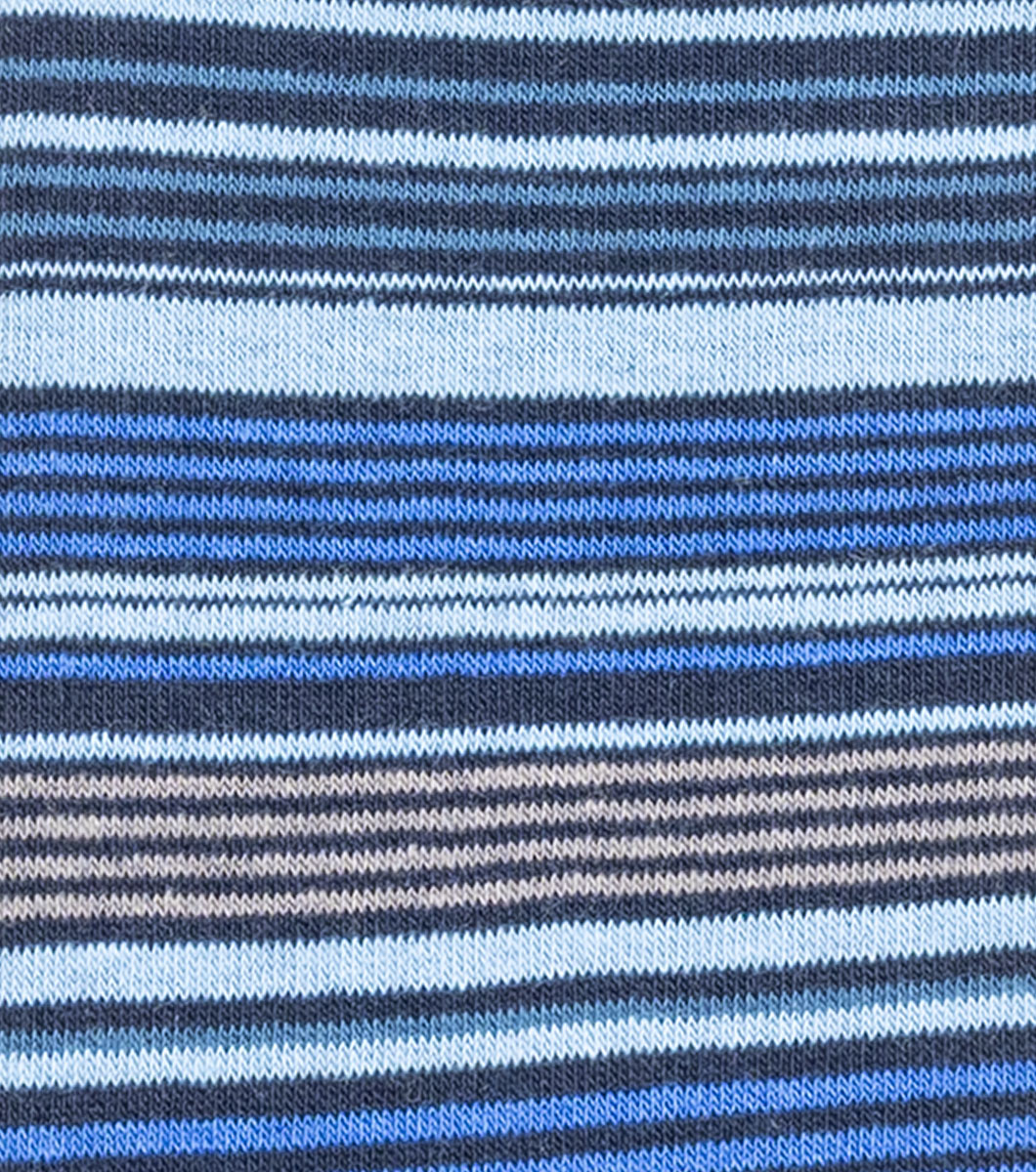 Stacy Adams Multi-Stripe Men's Crew Dress Socks Men’s Socks - Blue