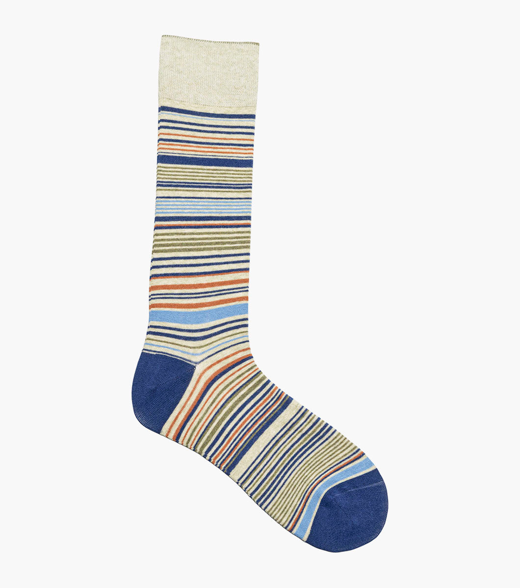 Stacy Adams Multi-Stripe Men's Crew Dress Socks Men’s Socks - Green Multi