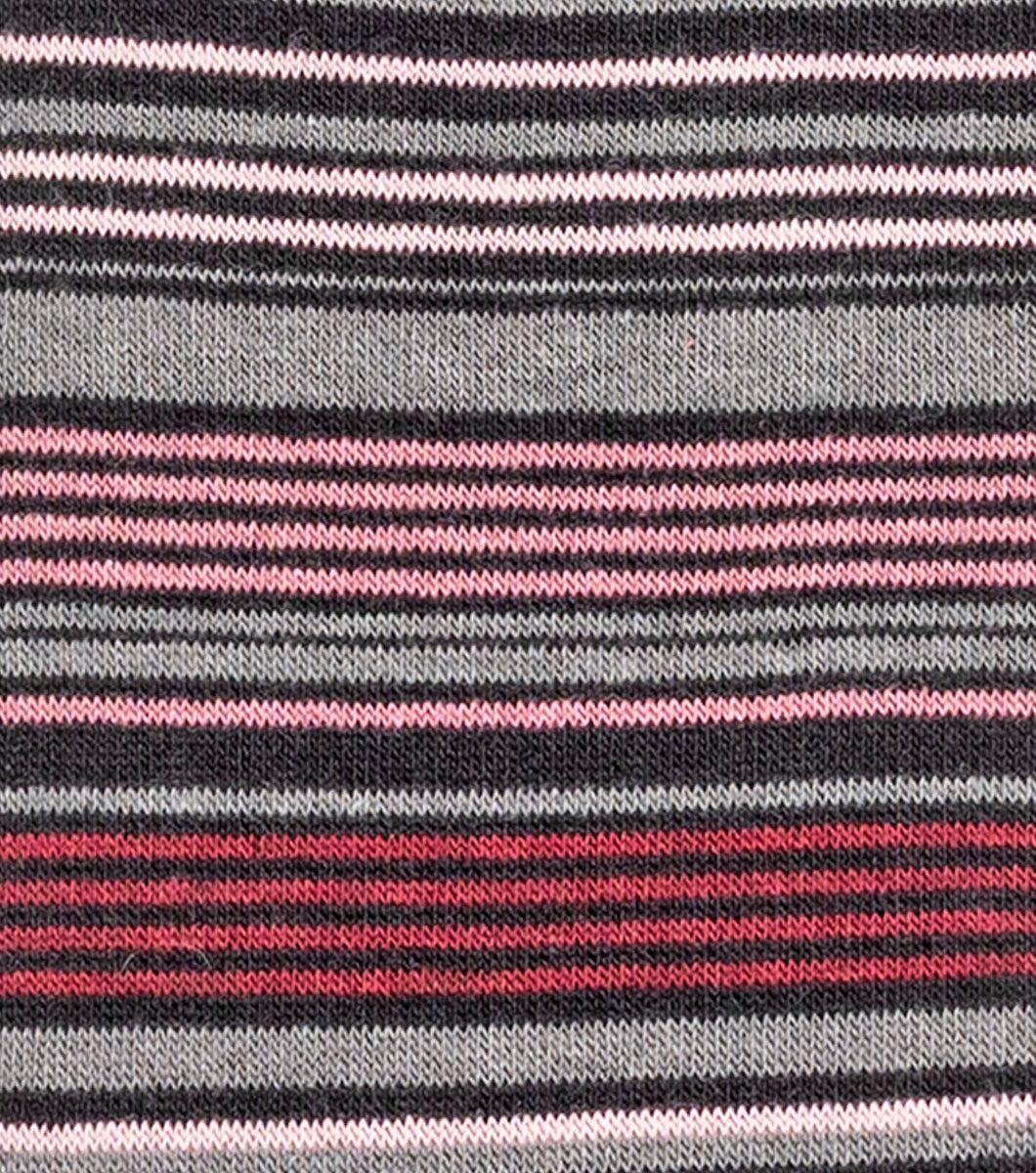 Stacy Adams Multi-Stripe Men's Crew Dress Socks Men’s Socks - Pink Multi