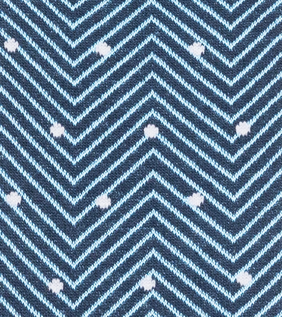 Stacy Adams Chevron Dots Men's Crew Dress Socks Men’s Socks - Blue