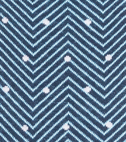 Stacy Adams Chevron Dots Men's Crew Dress Socks Men’s Socks - Blue