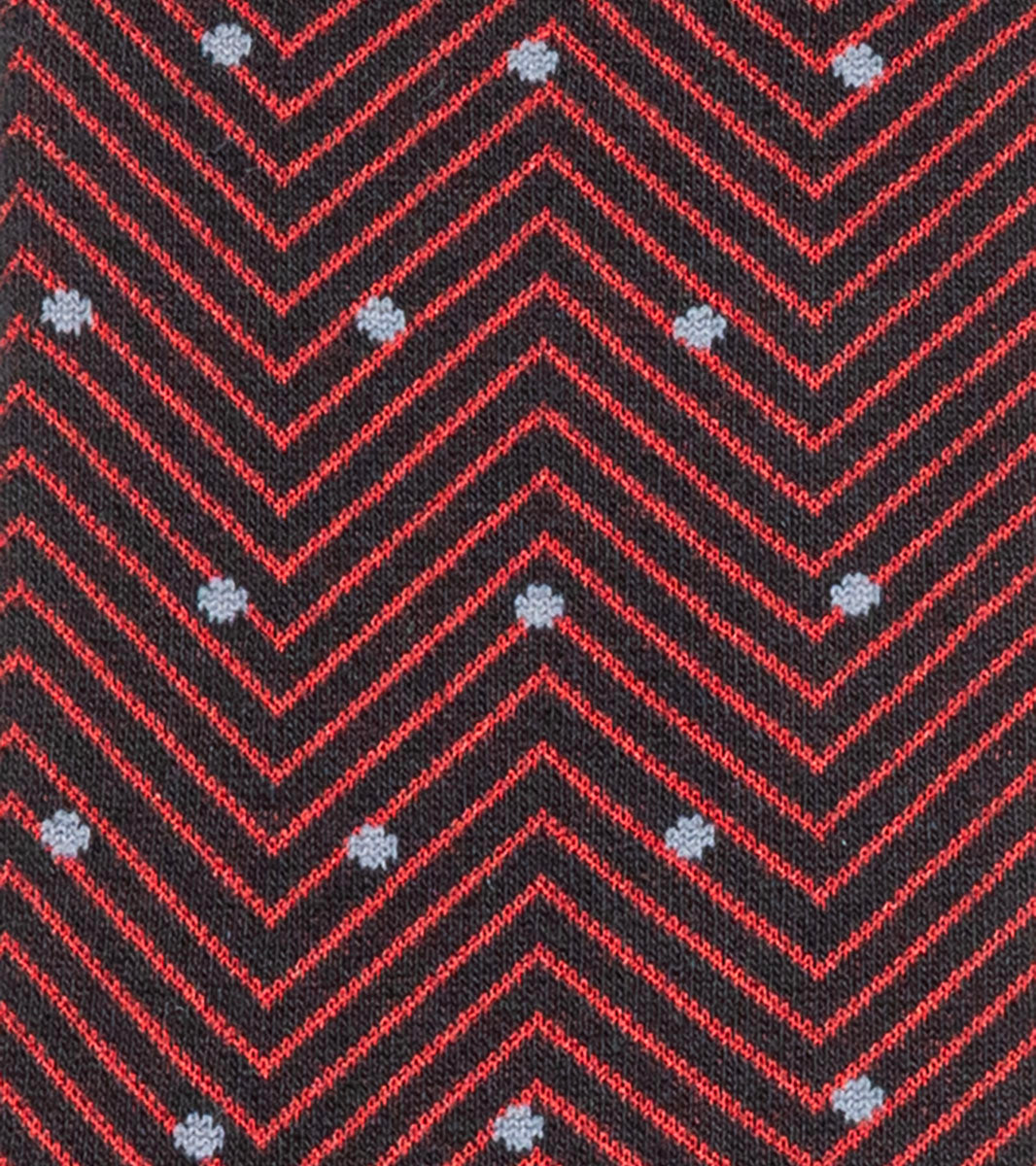 Stacy Adams Chevron Dots Men's Crew Dress Socks Men’s Socks - Red