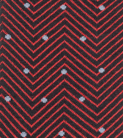 Stacy Adams Chevron Dots Men's Crew Dress Socks Men’s Socks - Red