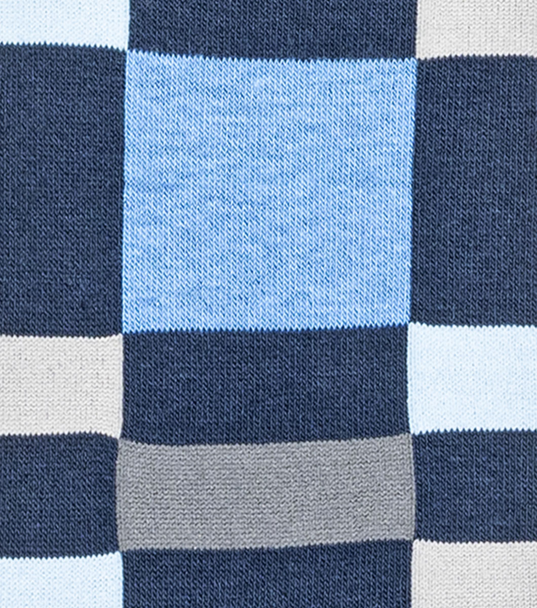 Stacy Adams Split-Stripes Men's Crew Dress Socks Men’s Socks - Blue Multi
