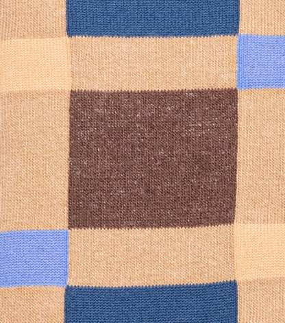 Stacy Adams Split-Stripes Men's Crew Dress Socks Men’s Socks - Brown Multi