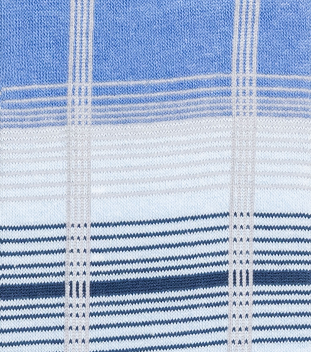 Stacy Adams Tri-Color Plaid Men's Crew Dress Socks Men’s Socks - Blue