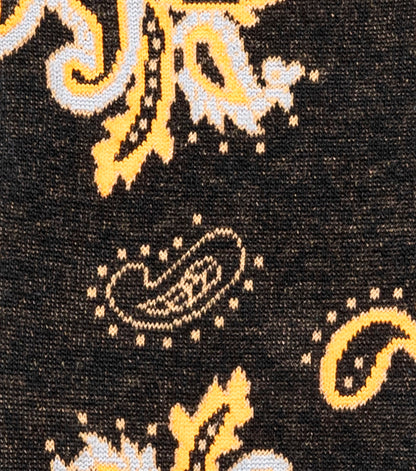 Stacy Adams Bold Paisley Men's Crew Dress Socks Men’s Socks - Black Multi