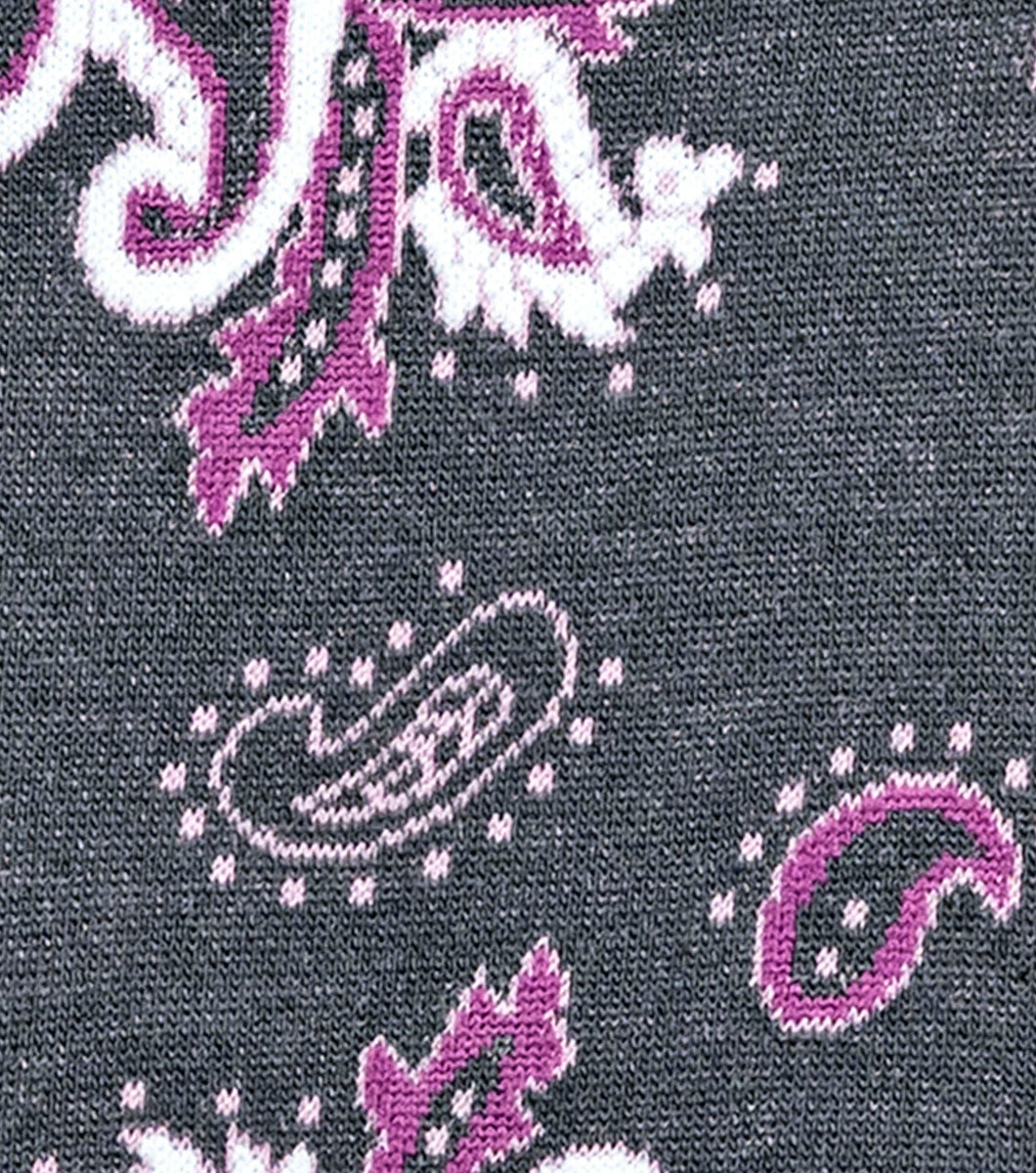 Stacy Adams Bold Paisley Men's Crew Dress Socks Men’s Socks - Dk Gray Multi