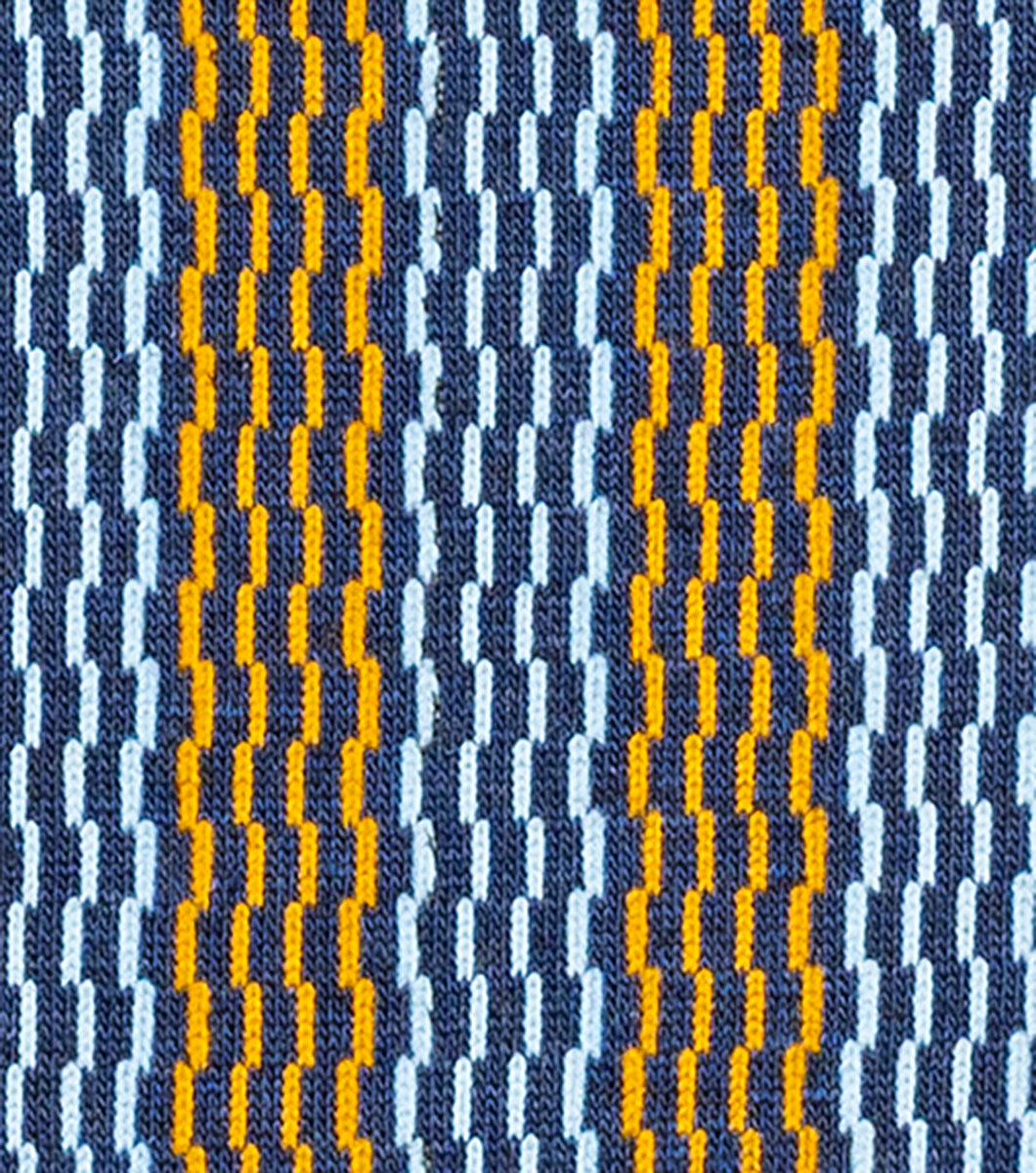 Stacy Adams Offset Lines Men's Crew Dress Socks Men’s Socks - Blue Multi