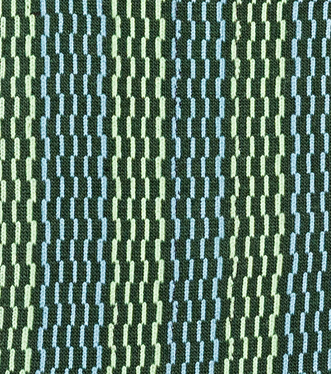 Stacy Adams Offset Lines Men's Crew Dress Socks Men’s Socks - Green Multi