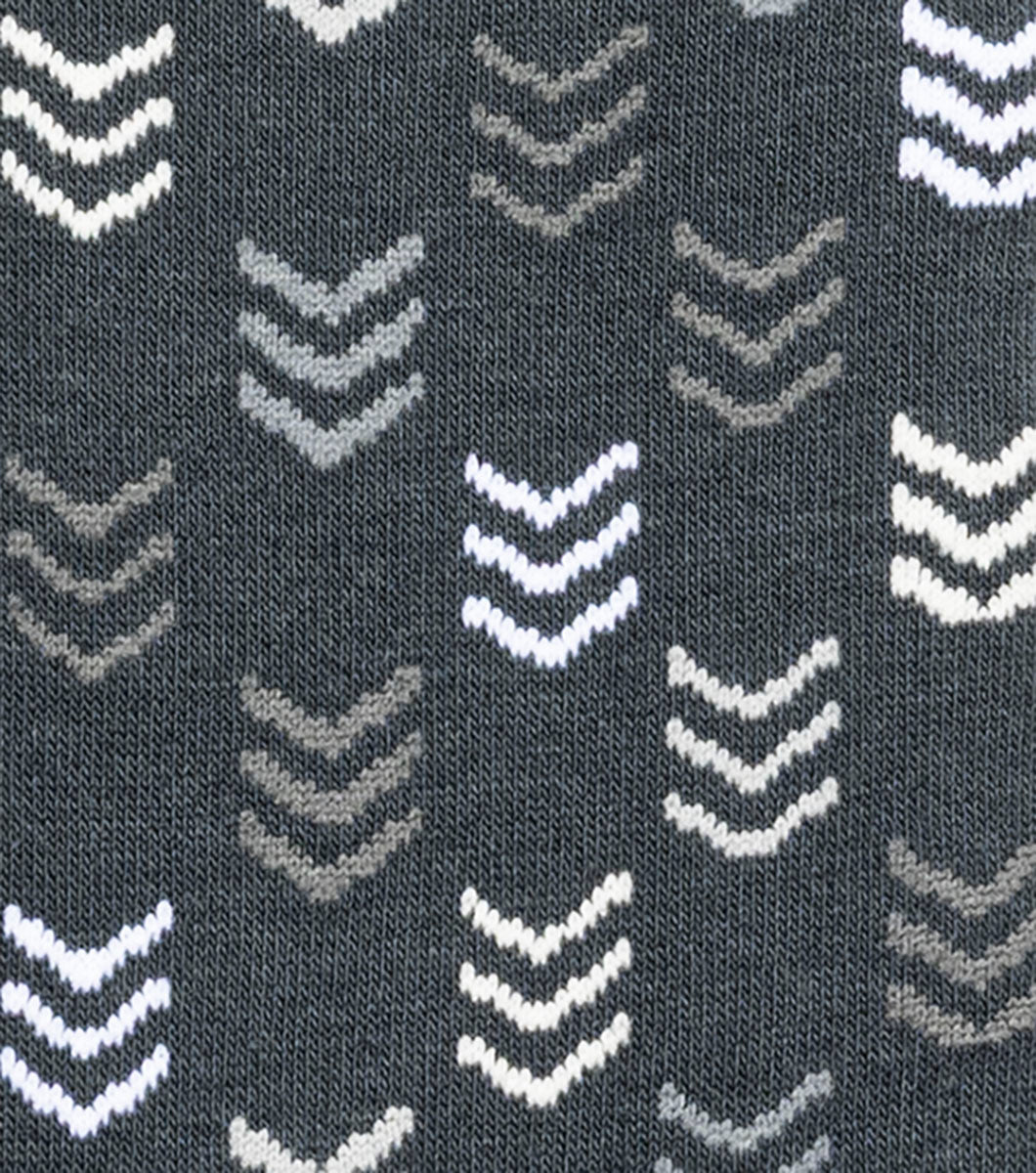 Stacy Adams Mini Chevron Men's Crew Dress Socks Men’s Socks - Dark Gray