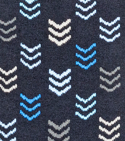 Stacy Adams Mini Chevron Men's Crew Dress Socks Men’s Socks - Navy
