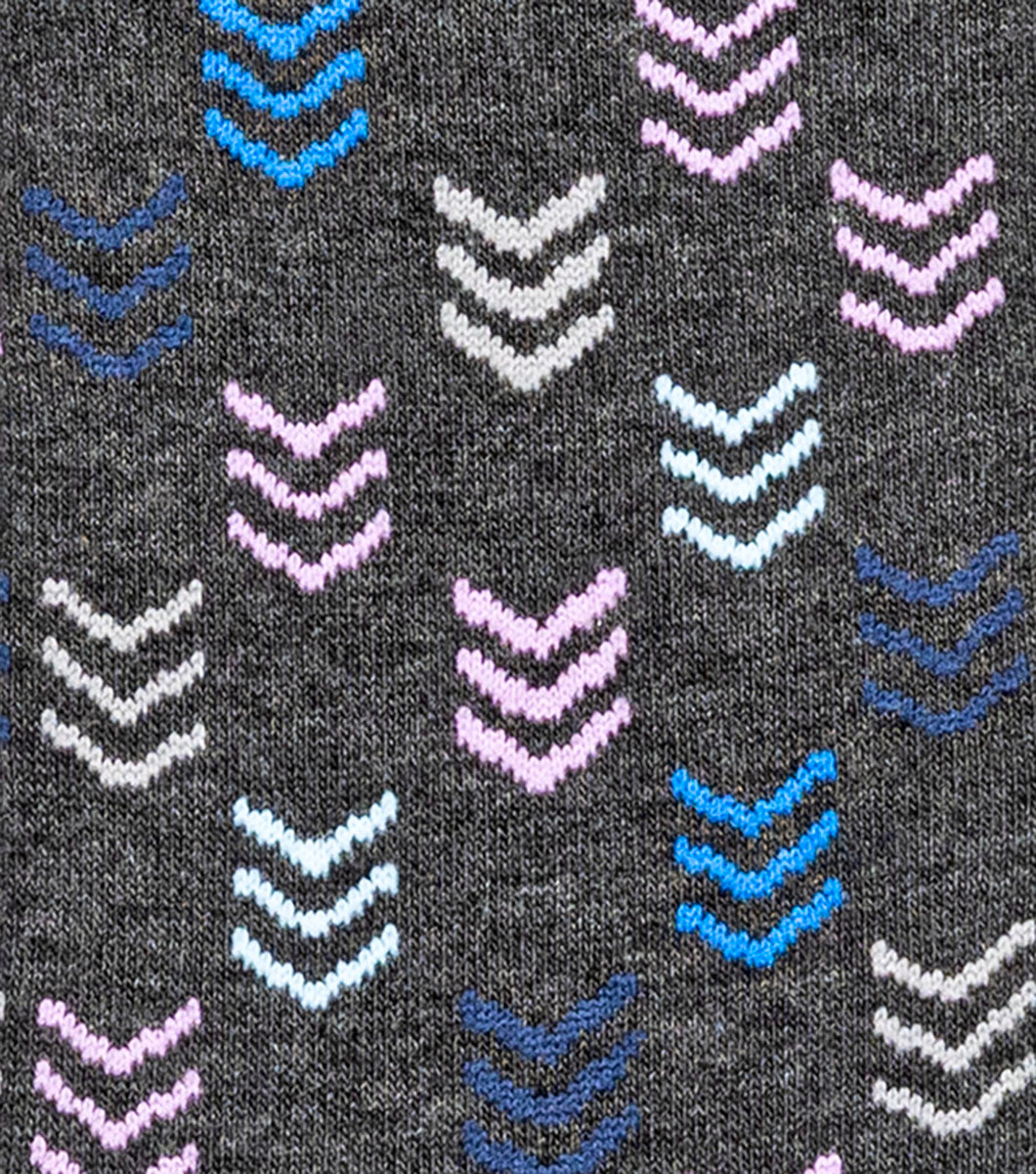 Stacy Adams Mini Chevron Men's Crew Dress Socks Men’s Socks - Purple