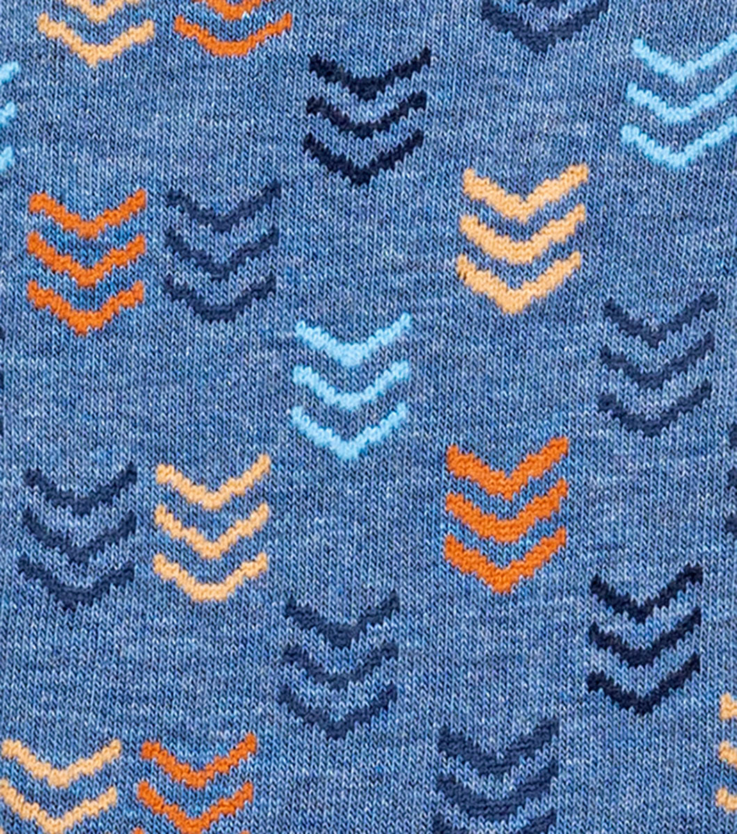 Stacy Adams Mini Chevron Men's Crew Dress Socks Men’s Socks - Blue Multi