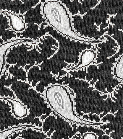 Stacy Adams Two Tone Paisley Men's Crew Dress Socks Men’s Socks - Black/Gray