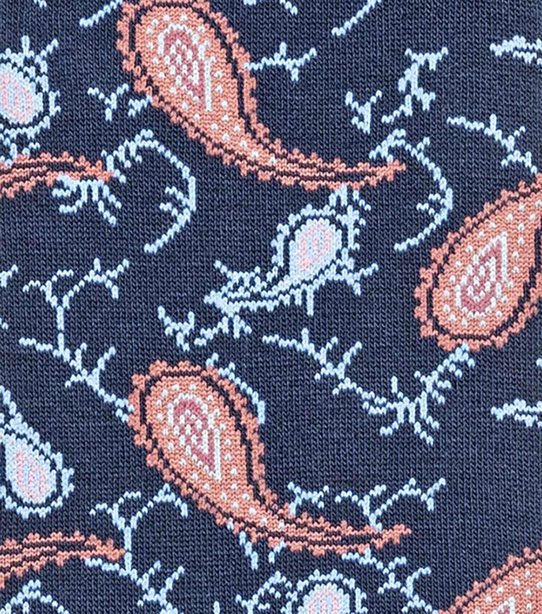Stacy Adams Two Tone Paisley Men's Crew Dress Socks Men’s Socks - Navy Multi