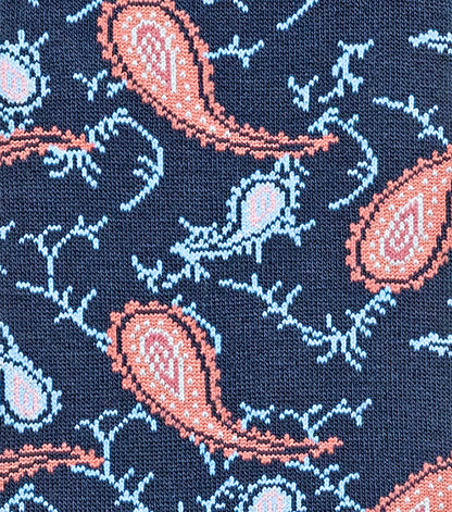 Stacy Adams Two Tone Paisley Men's Crew Dress Socks Men’s Socks - Navy Multi