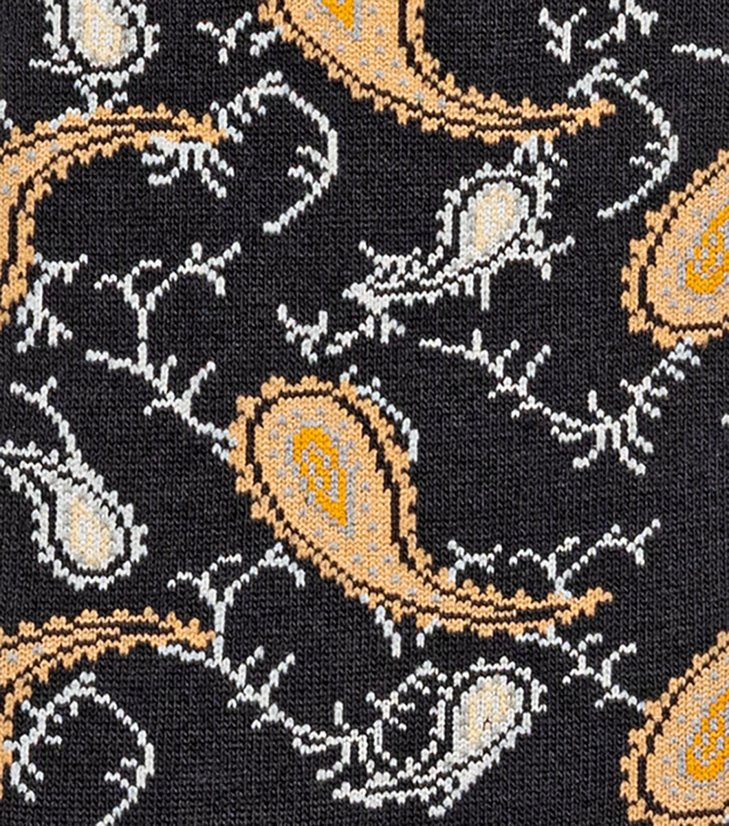 Stacy Adams Two Tone Paisley Men's Crew Dress Socks Men’s Socks - Black Multi