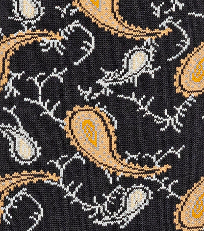 Stacy Adams Two Tone Paisley Men's Crew Dress Socks Men’s Socks - Black Multi